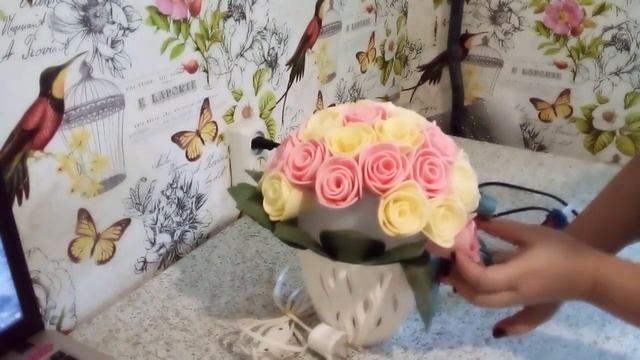 РОЗЫ в кашпо