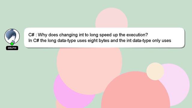 C# : Why Does Changing Int To Long Speed Up The Execution?