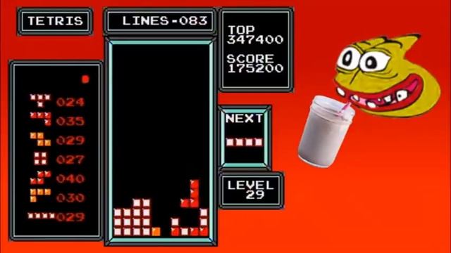 NES Tetris - 161 Lines On Killscreen (Former World Record)