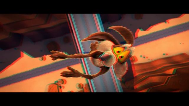Looney Tunes - Coyote Falls (3D Anaglyph)