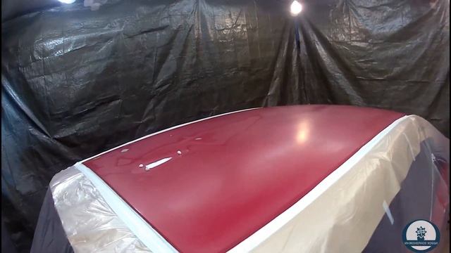 Малярные работы BMW F20 (Berry). Красим крышу