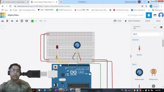 Potentiometer In Tinkercad | GeeksforGeeks School