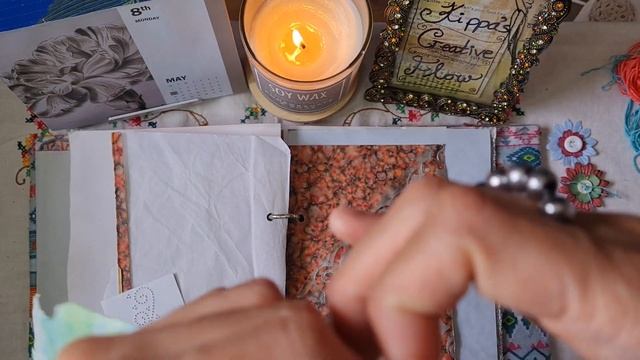 #getmessymay No. 8 ALCHEMY (Part 2) Marble Swirl Flowers #junkjournal #mixedmedia #vintagemarblepag