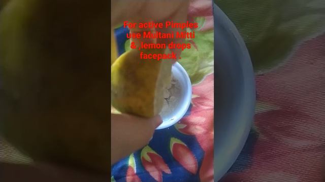 Multani Mitti For Active Pimples#shortsvideo