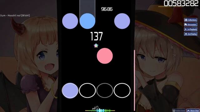 Osu!mania NEW GAME! (fourfolium) - Hosshii No! [Wish!] 4k (S 5miss  95.46 Acc) 3.84★