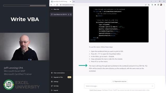 Excel How To Write VBA With ChatGPT