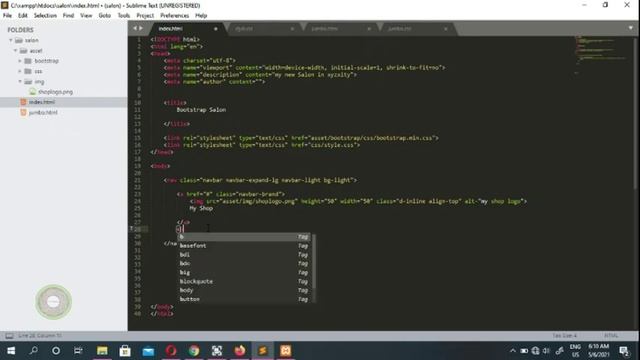 How To Create Bootstrap Navigation Bar (navbar) - Part 1