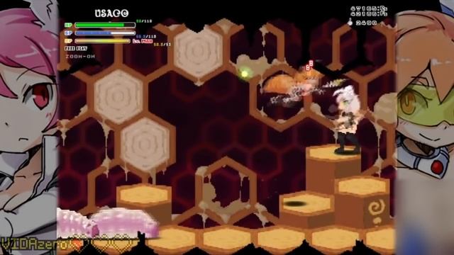 Echidna Wars Dx - Usaco Cute Skin - Stage 2 + Queen Bee Boss Gameplay
