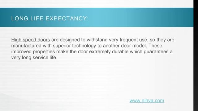 Advantages Of High Speed Doors