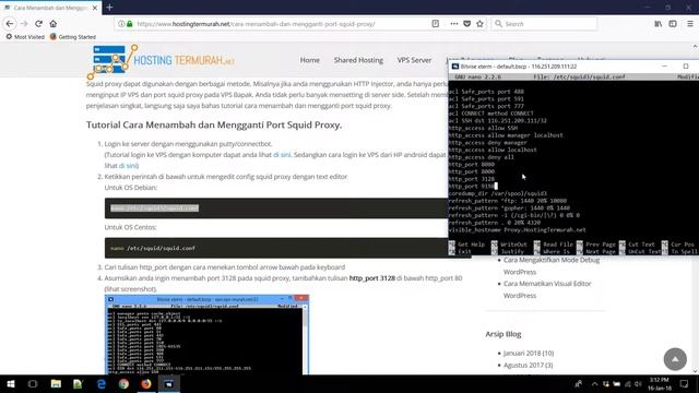 Cara Menambah & Mengganti Port Squid Proxy (Debian 7)