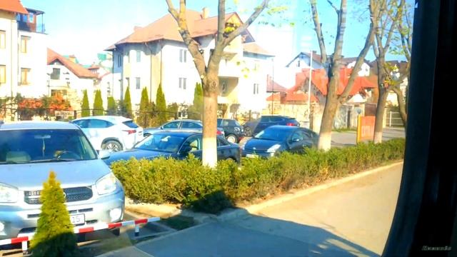 Кишинев из троллейбуса, бульвар Советской Армии - Траян, Гренобля, Дзержинского