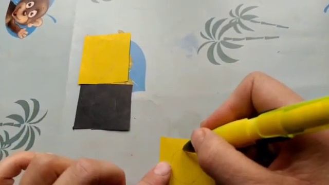 Аппликация методом обрывания Пчелка