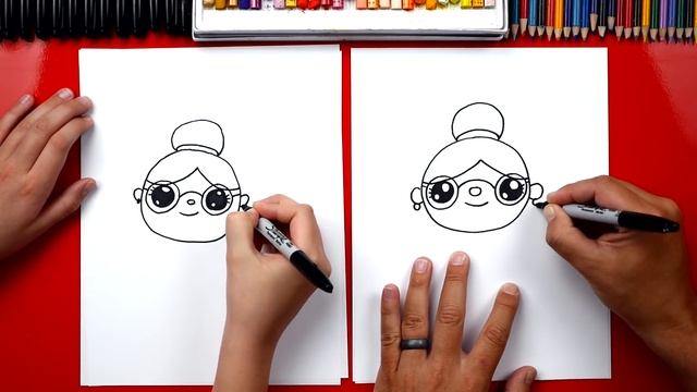 How To Draw A Cartoon Grandma