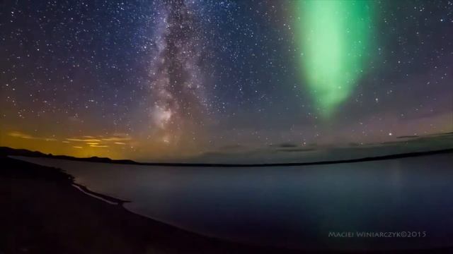 Невероятное северное сияние в Шотландии