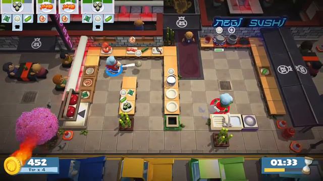 Overcooked 2 1-3 4 Star (2 Player Co-op)