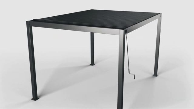 Montagevideo SUNS: Pergola aus Aluminium mit Lamellendach (bis 4m Länge)