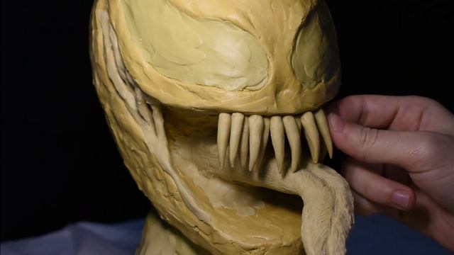 Скульптура Венома из пластилина  Venom Sculpture Timelapse