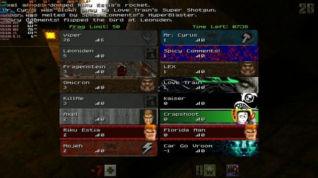 Quake II Remastered Deathmatch Bots Ryzen 5 7600x RX 5700 XT Full Hd