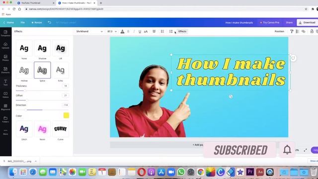 How I Make Thumbnails For My Videos | Ishani Sunil |