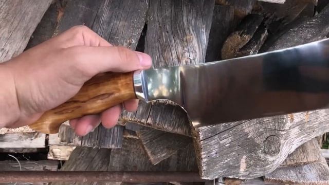 Нож кухонный сталь 110х18 рукоять карельская береза
