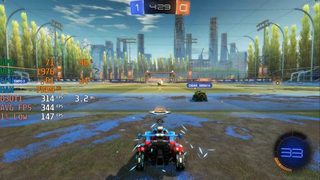 Rocket League - RTX 3070 Ti + I5 11400F - 1080p Max Settings - Benchmark Fps Test