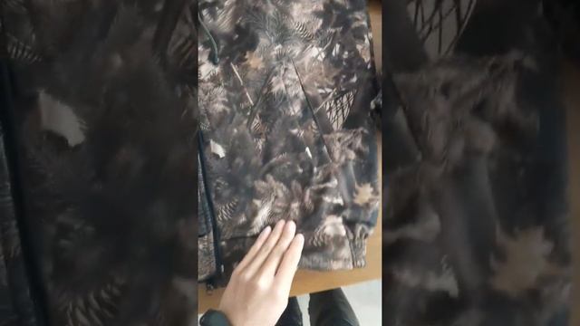 Костюм камуфляжный для охоты и рыбалки расцветка Шишки ткань дюспо на флисе