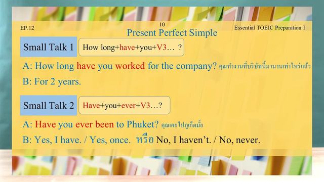 TOEIC EP12_FUTURE ARRANGEMENTS AND PRESENT PERFECT 1