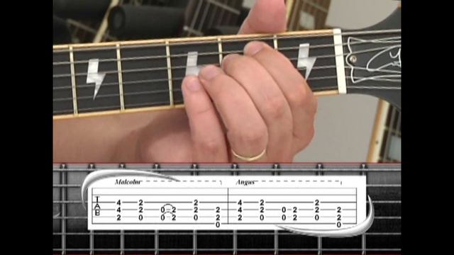 THUNDERSTRUCK AC DC Guitar Lesson W TAB Episode 03 BRIDGE CHORS & LEAD RHYTHM How To Play ACDC Tuto