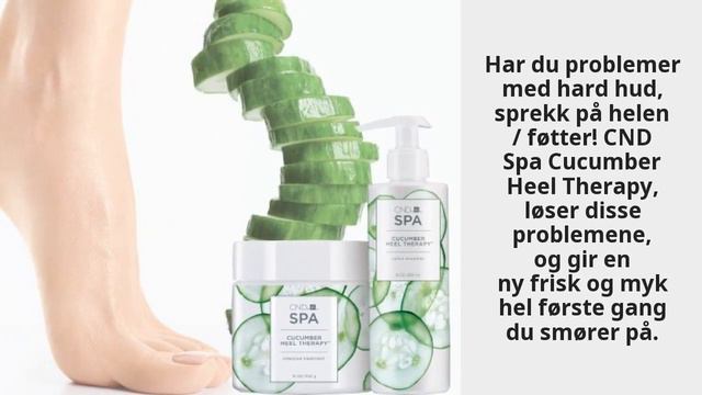 Har Du Problemer Med Hard Hud, Sprekk På Helen / Føtter! CND Spa Cucumber Heel Therapy, Løser Disse