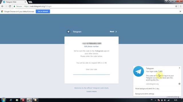 Telegram Messenger Via Web Browser