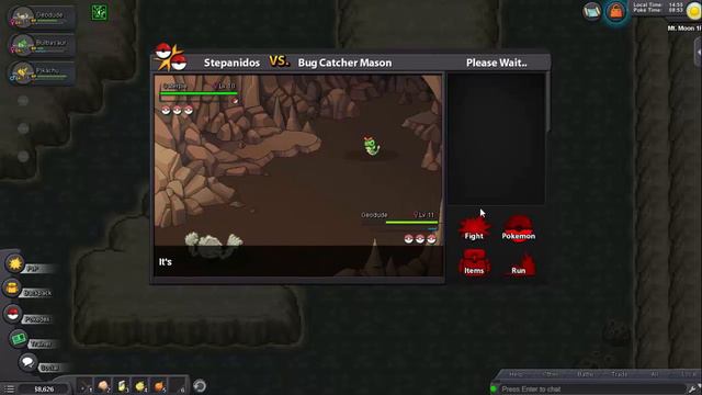 Pokemon Revolution Online: Прохождение Региона Канто. 4 Часть. [Лунная гора и Джеодуд!]