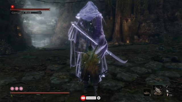 Sekiro - Fastest And Best Trick To CHEESE Corrupted Monk Without Snap Seeds - Patch 1.06