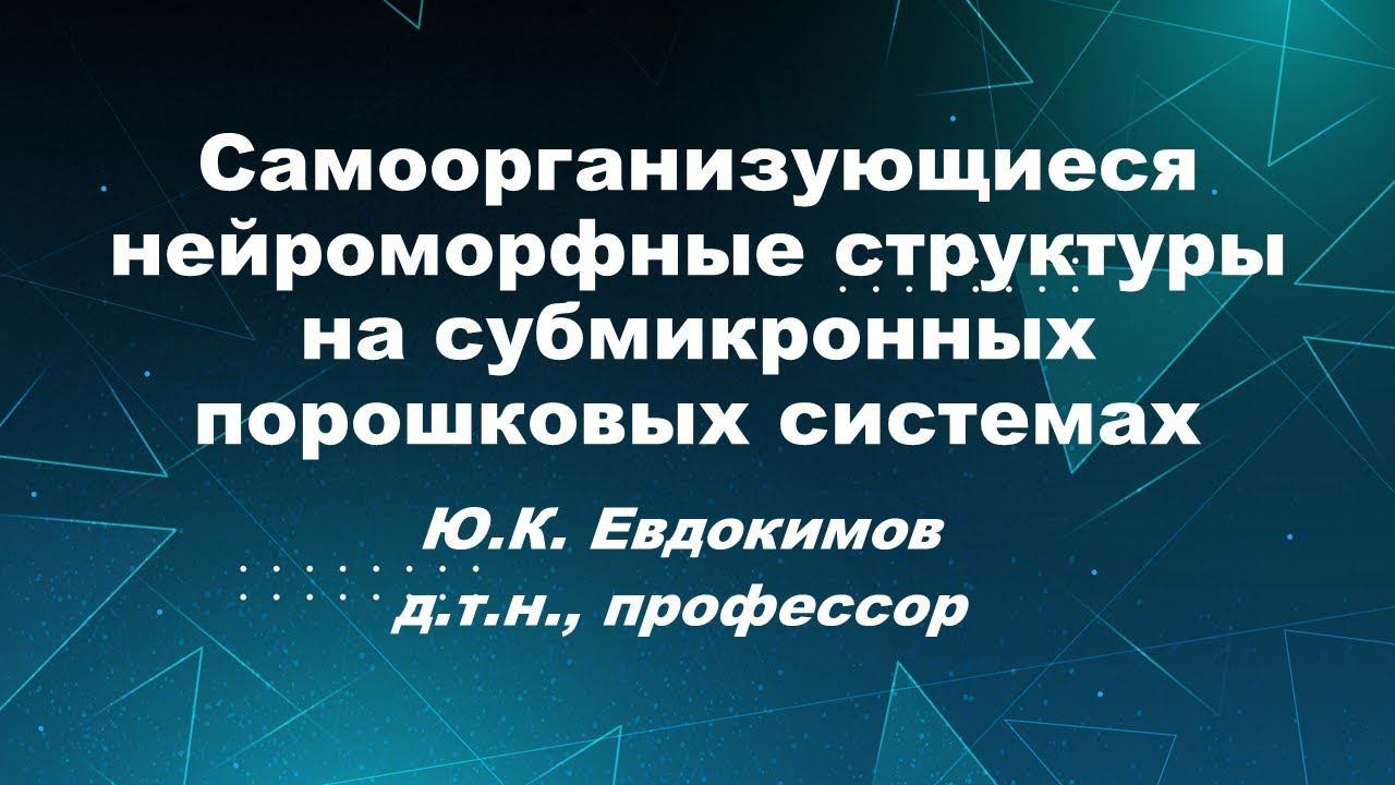 САМООРГАНИЗУЮЩИЕСЯ НЕЙРОМОРФНЫЕ СТРУКТУРЫ НА СУБМИКРОННЫХ ПОРОШКОВЫХ СИСТЕМАХ