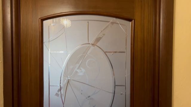 Установка Витража (пескоструй) в межкомнатную дверь