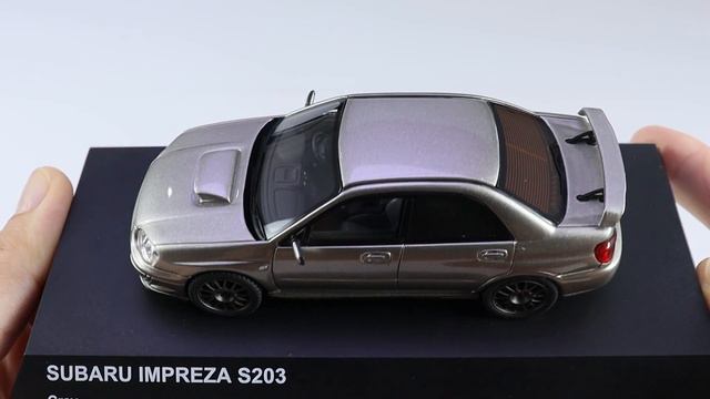 Kyosho 1/43 Subaru Impreza S203 (Gray ) (KSR43115GR-B) Resin Car Model