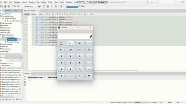 Basic Calculator App Using Java Swing.    #calculator #javaswing #app
