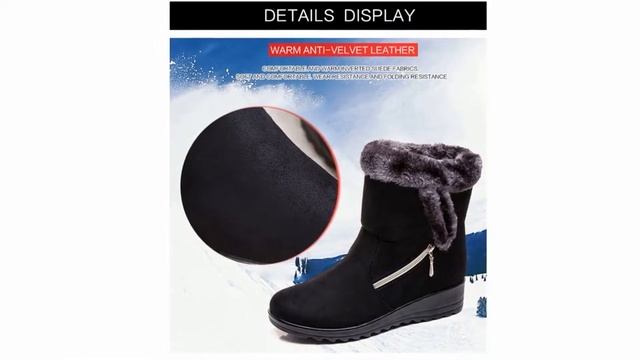 Женские зимние ботинки на танкетке Women's Winter Boots On A Wedge