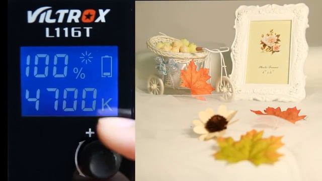 Светодиодная лампа для видеостудии 2x Viltrox L116t двухцветная регулируемая яркость жк дисплея +