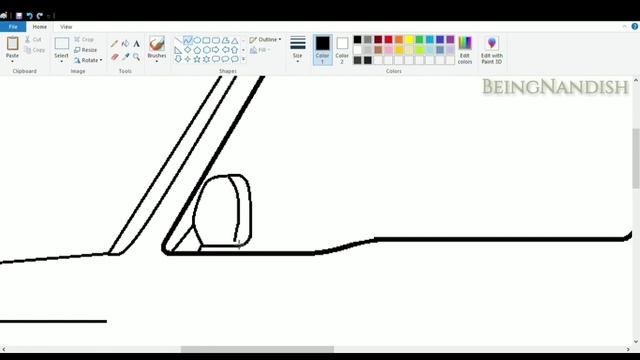 How To Draw Suzuki Jimny Car On Computer Using Ms Paint | Car Drawing | Ms Paint.