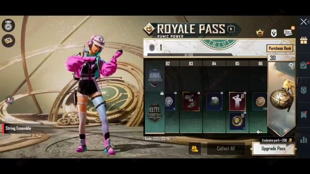 18-SEZON 1-RPdan 100-RPgacha ROYALE PASS SKINLARI HAMMASI / PUBG MOBILE UZ