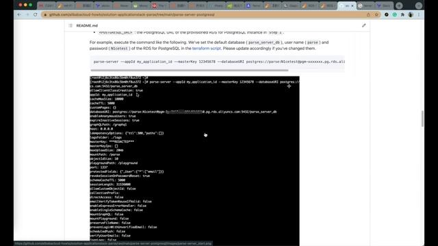 Deploy Application Stack Parse Server With RDS For PostgreSQL On Alibaba Cloud