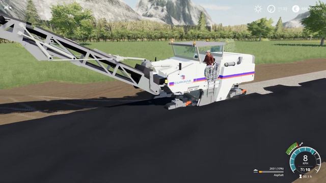 Farming Simulator 19 - RABOTEUSE EUROVIA Asphalt Milling Machine Road Construction