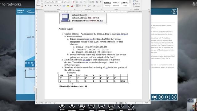 CCNA1 Module 5: Ethernet MAC Addresses And IP Address Basics