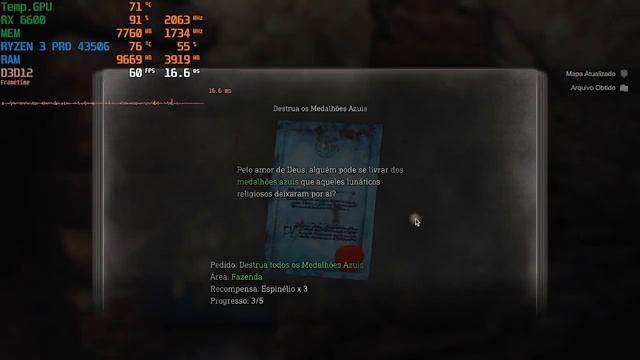 Resident evil 4 remake Ryzen 3 4350g  RX 6600