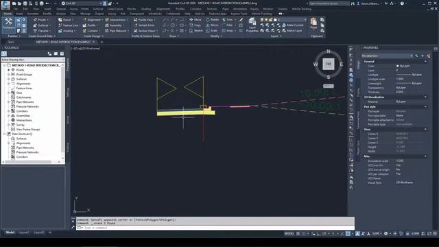 Civil 3D - Road intersection Method 1