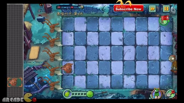 Plants Vs Zombies 2: New World Dark Ages Night 9 Gameplay Walkthrough Part 9 (Thief Zombie)