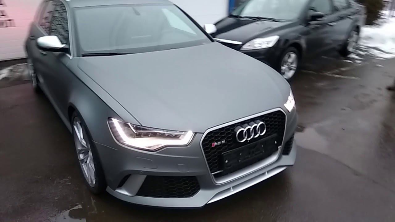 Audi RS6 поклейка в серо-матовую плёнку. Проект перевоплощение...