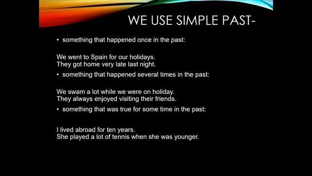 Class : 6              Subject : English Language             Topic : Tense (Chapter-8)Part-3