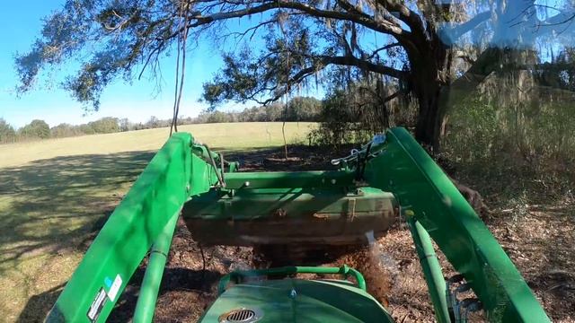 John Deere 4066R box blade dirt work and hauling rock!