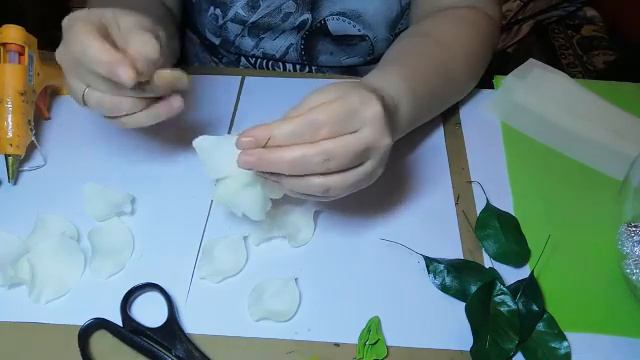 Гардения - сборка цветка